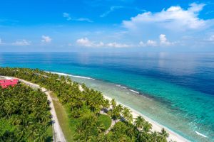 Coastal landscape in the Maldives