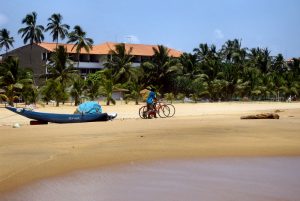 Cycling in Negombo Beach
