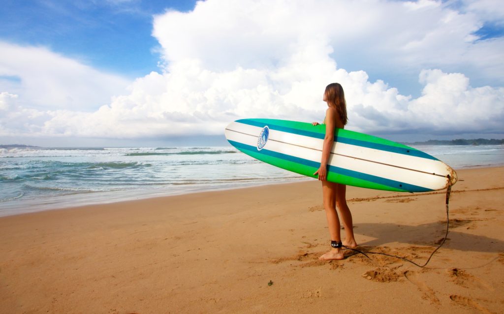 Surfing in Galle